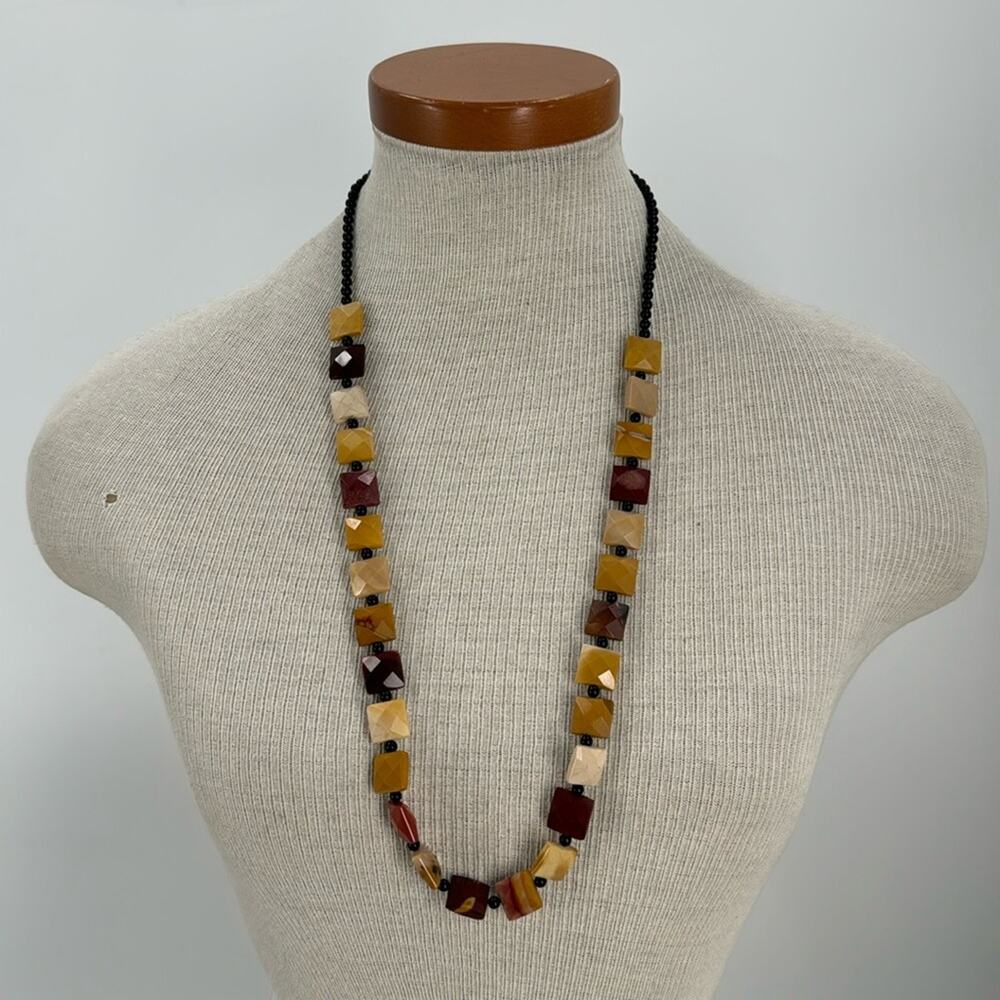 Handmade Mookaite jasper stone beaded necklace